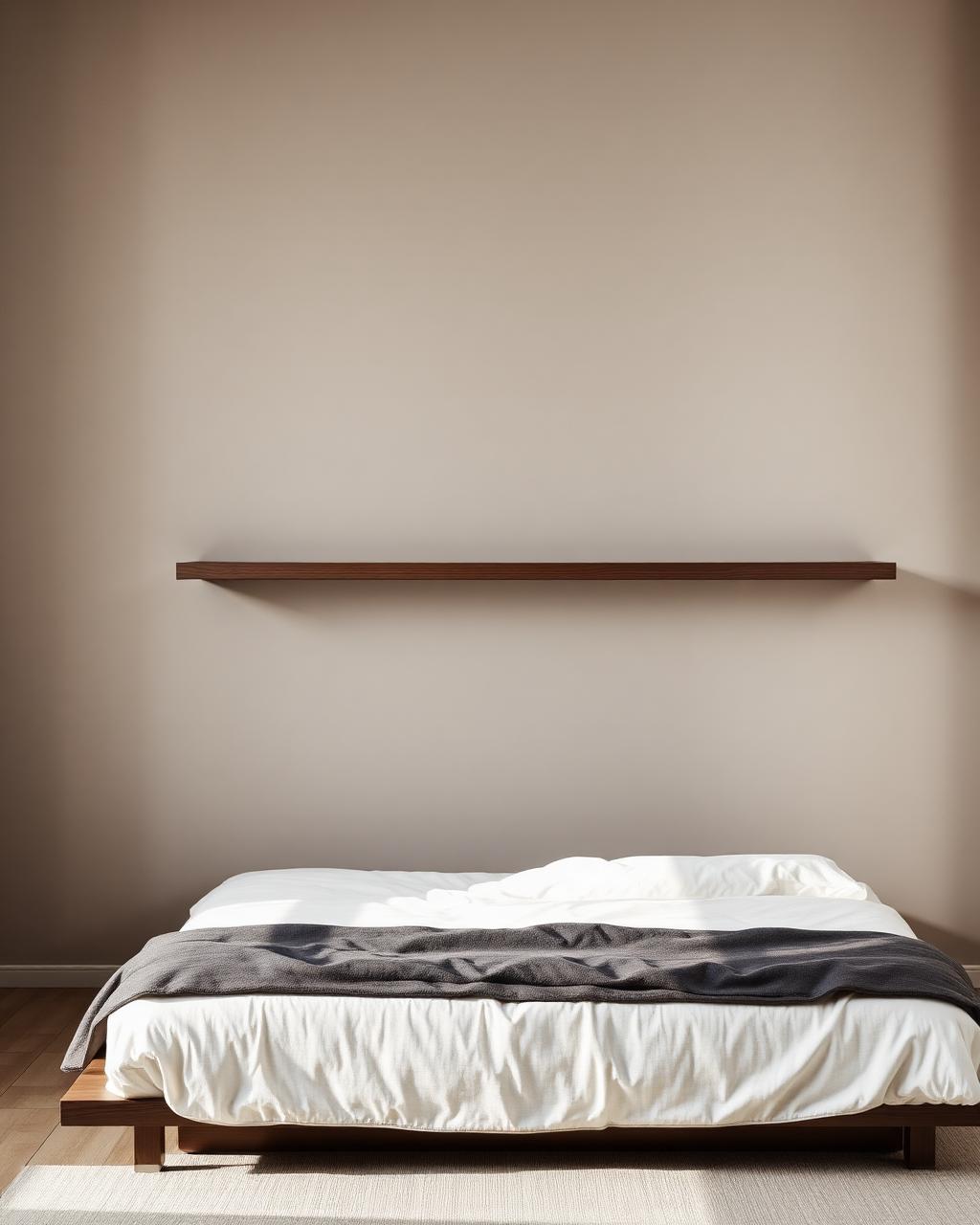 Smoked oak plank in slaapkamer