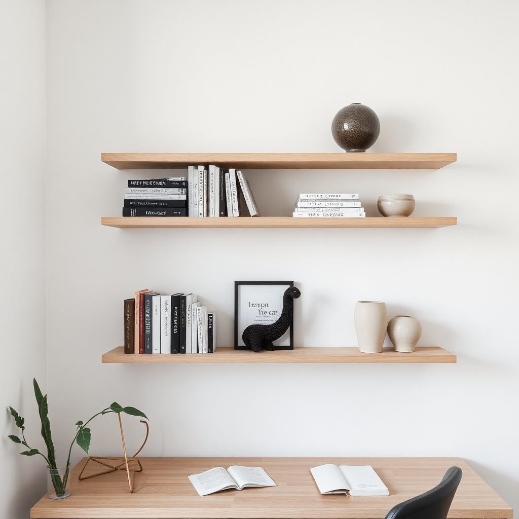 Twee linnen-eiken planken in werkkamer