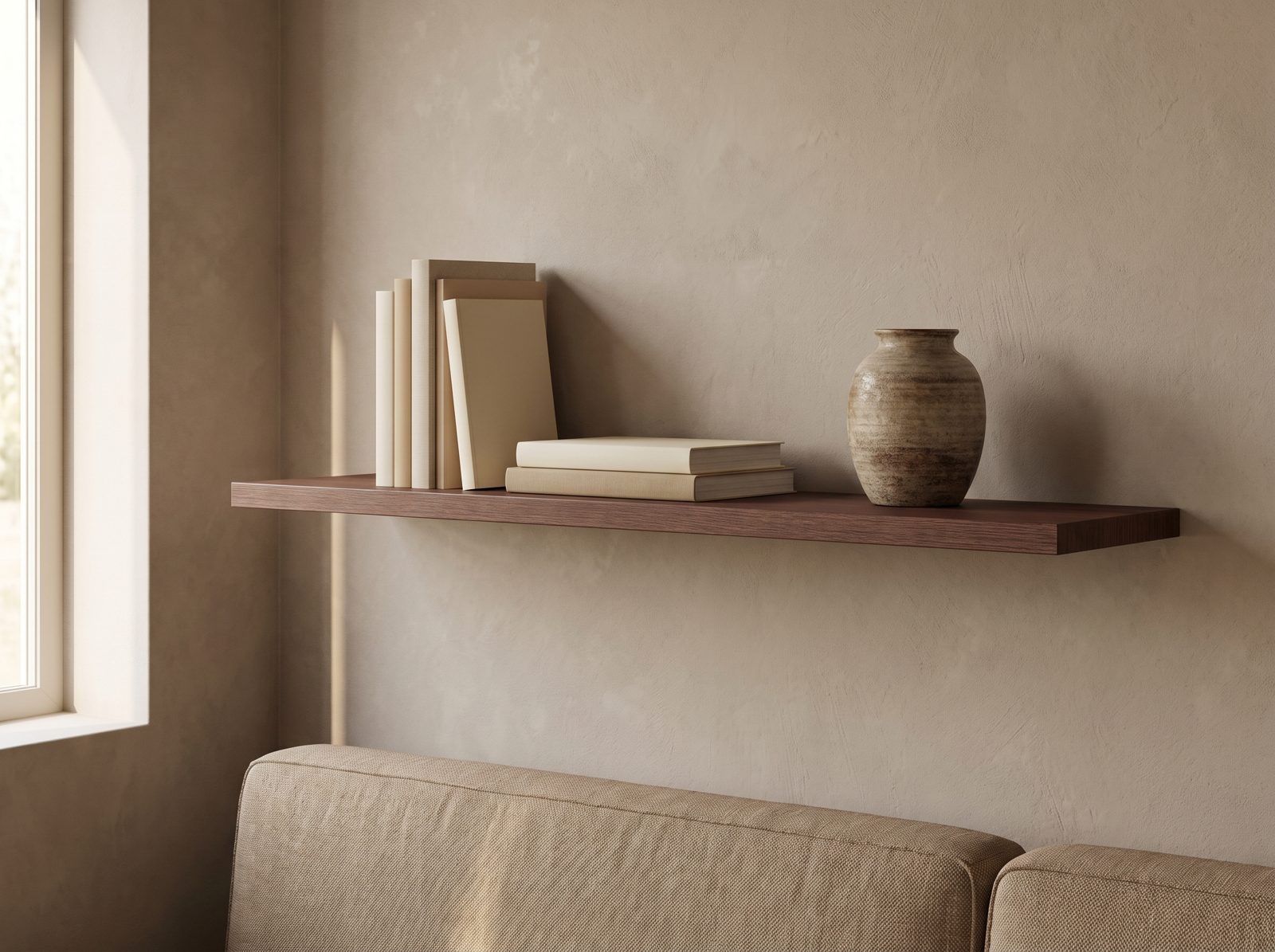 Wandplank in Cocoa Oak — 120 × 30 cm, 18 mm