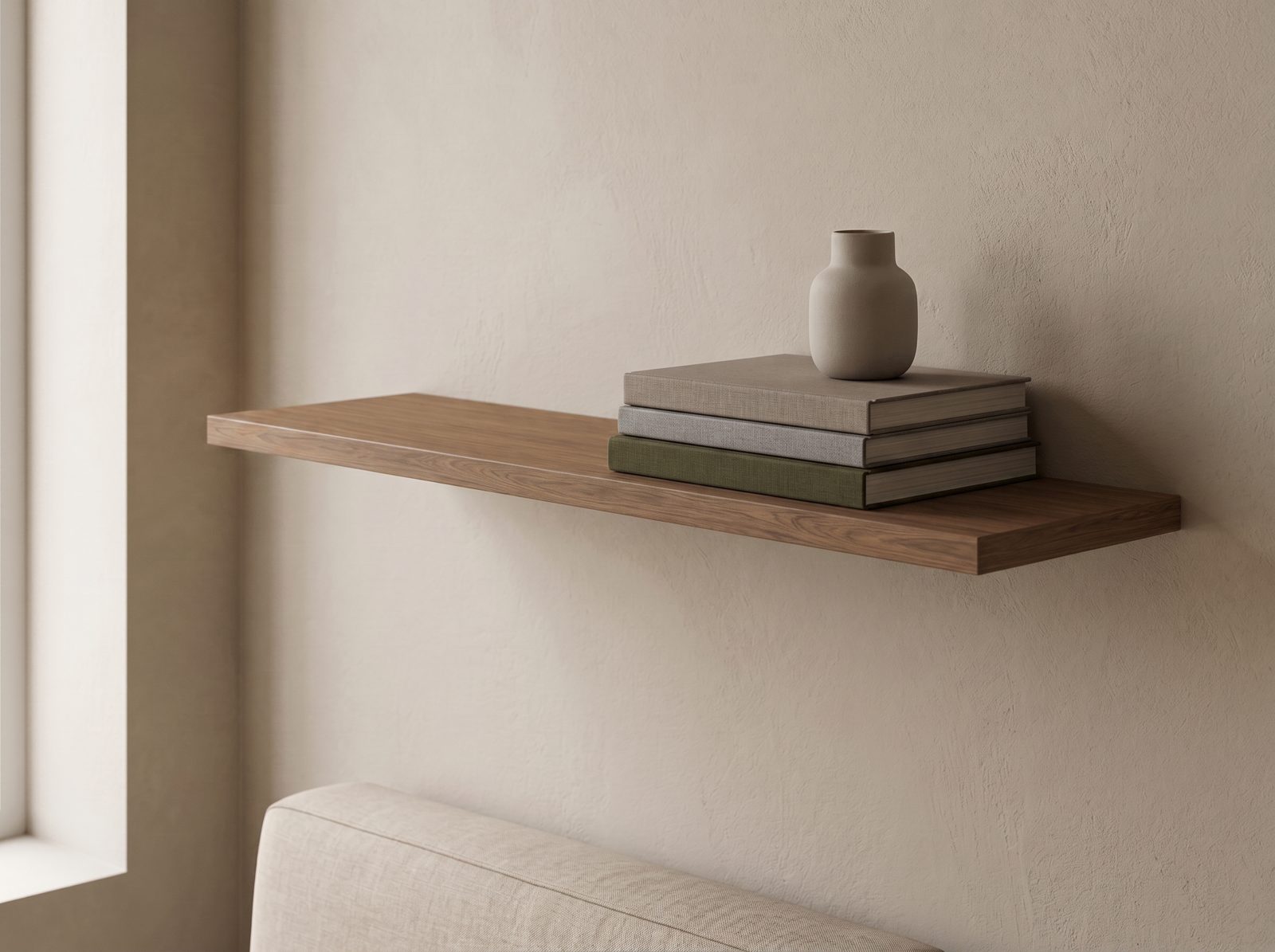 Wandplank in Hazel Oak — 120 × 30 cm, 18 mm