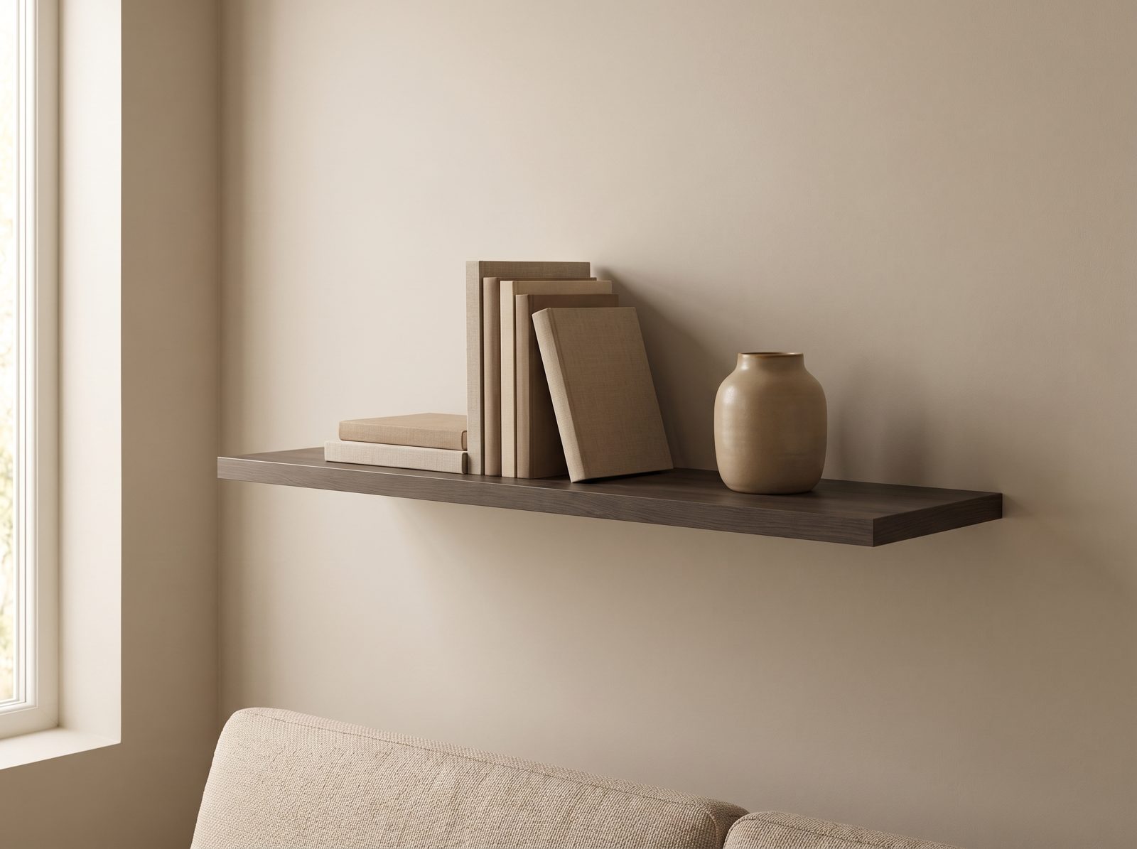 Wandplank in Smoked Oak — 120 × 30 cm, 18 mm