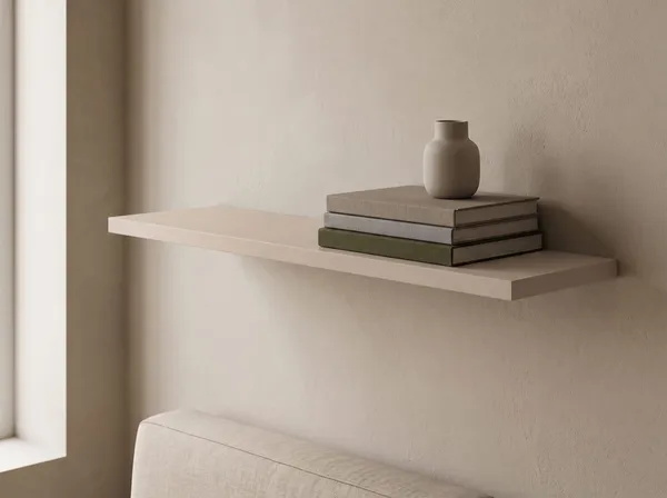 Wandplank in Cashmere Stone — 120 × 30 cm, 18 mm