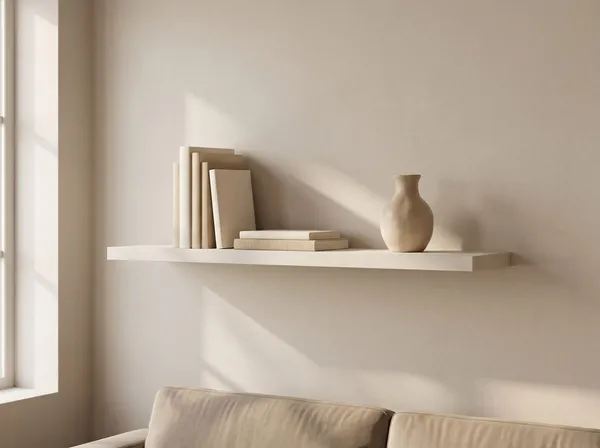 Wandplank in Chalk White — 120 × 30 cm, 18 mm