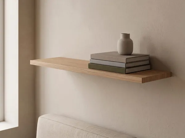Wandplank in Linen Oak — 120 × 30 cm, 18 mm